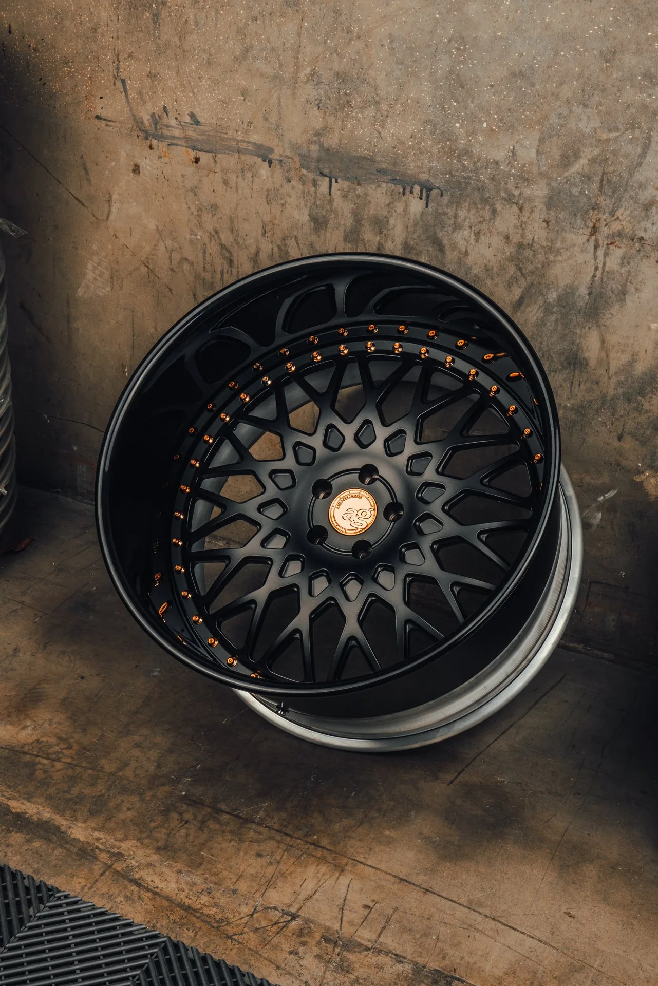 Heritage Line F241 — Matte Black, Gloss Black Lip, Copper Hardware